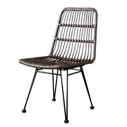 Chaise Osier Salon Brun En Osier
