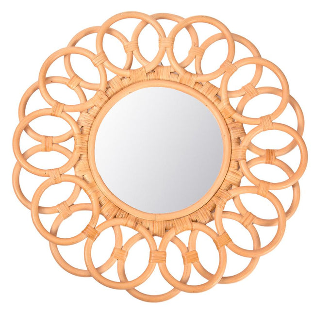 Miroir Osier Rotin
