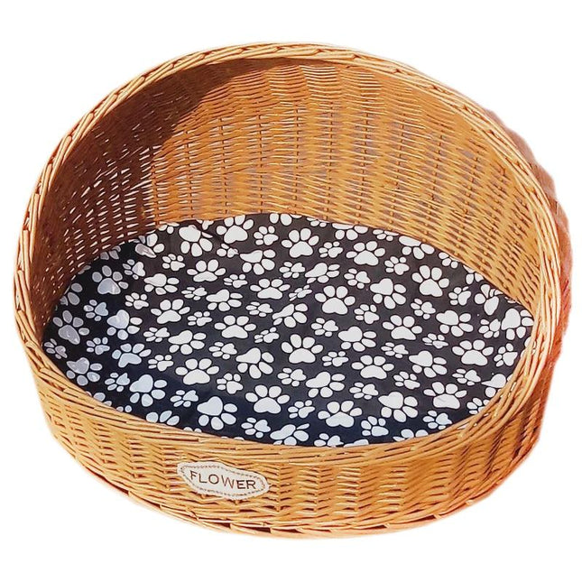 Panier Osier Pour Chat Et Chien Marron / Petit En