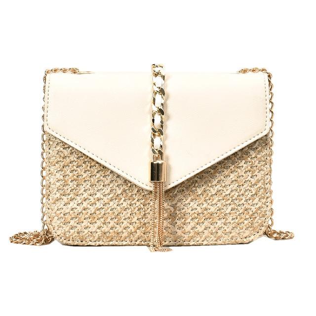 Sac En Osier Blanc