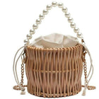 Sac À Main Osier Tressé Rond En
