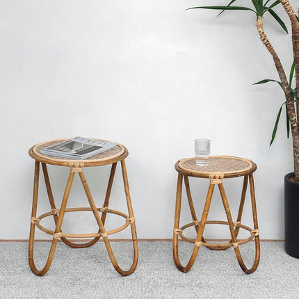 Table Basse En Osier Tressé Petite