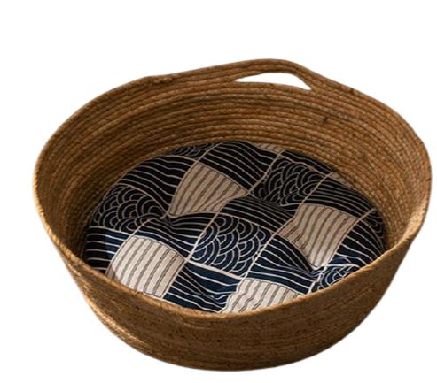 Panier Chat Design Osier Avec Matelas