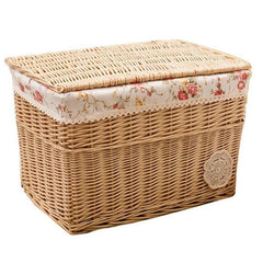 Panier À Linge En Osier Rectangulaire