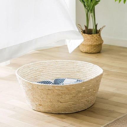 Grand Panier Osier Chat En