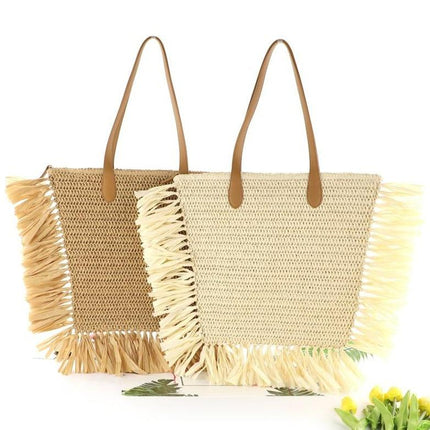 Sac De Plage Osier Franges En