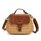 Sac En Osier Valisette Marron