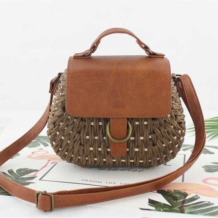 Sac En Osier Valisette Kaki