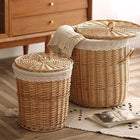 Panier À Linge En Osier Avec Couvercle Moyen