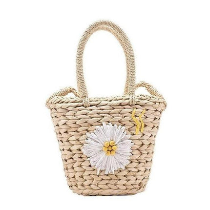 Sac Rond Osier Fleur En