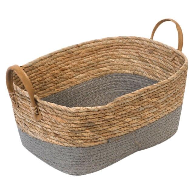 Panier Rangement Osier Gris Panier Rangement Osier