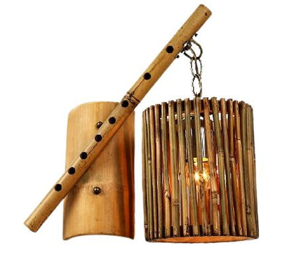 Applique Murale Osier Bambou Lampe Osier