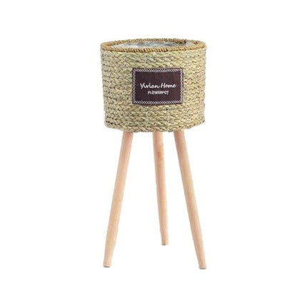Cache-Pot Sur Pied En Osier Grand Cache-Pot