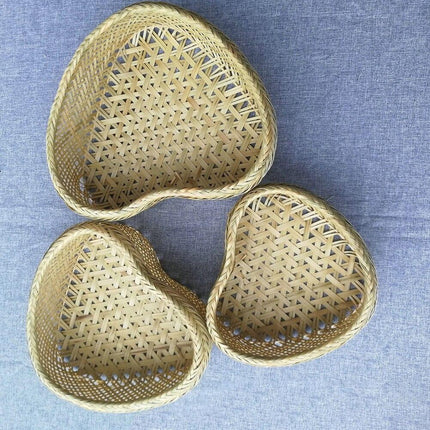 Panier Coeur En Osier Pour Mariage Petit