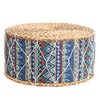 Pouf Osier Bleu