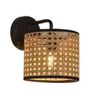 Applique Murale Ronde En Osier Lampe Osier