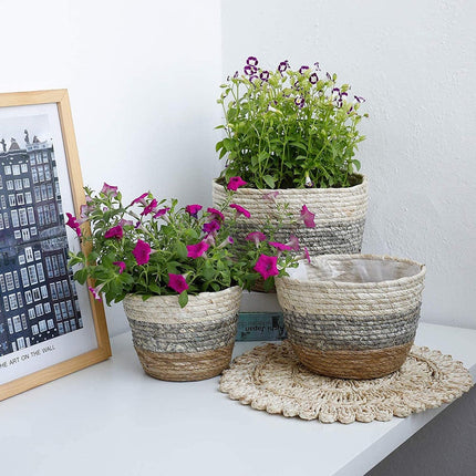 Cache-Pot Osier Rayures Cache-Pot En