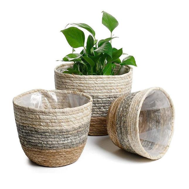 Cache-Pot Osier Rayures Cache-Pot En