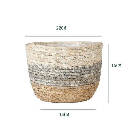 Cache-Pot Osier Rayures Grand Cache-Pot En