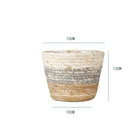 Cache-Pot Osier Rayures Petit Cache-Pot En