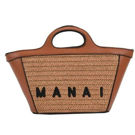 Sac Osier Glamour Marron - Grand En