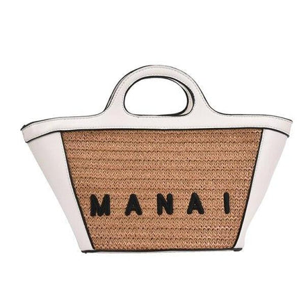 Sac Osier Glamour Blanc - Grand En