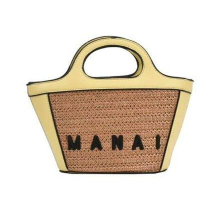 Sac Osier Glamour Jaune - Petit En
