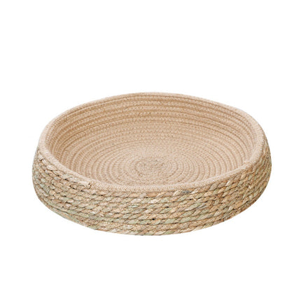 Panier En Osier Chat Beige / Petit