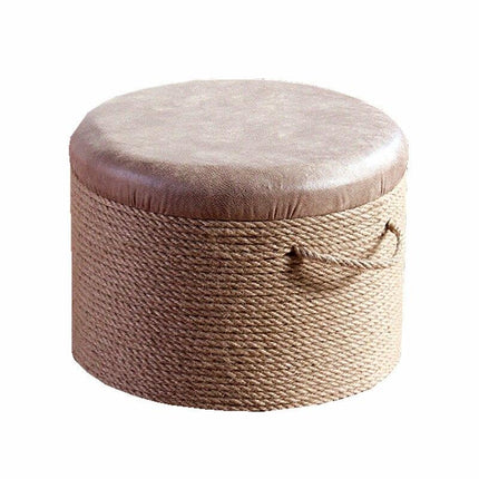 Pouf Plat Osier