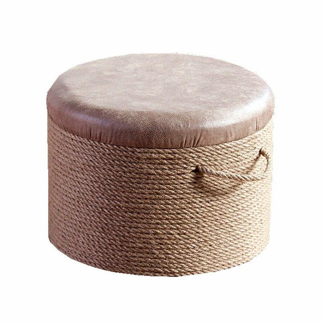 Pouf Plat Osier