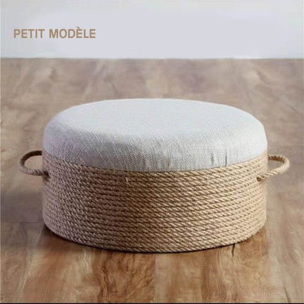 Pouf Plat Osier A