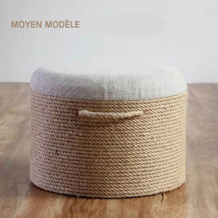 Pouf Plat Osier B