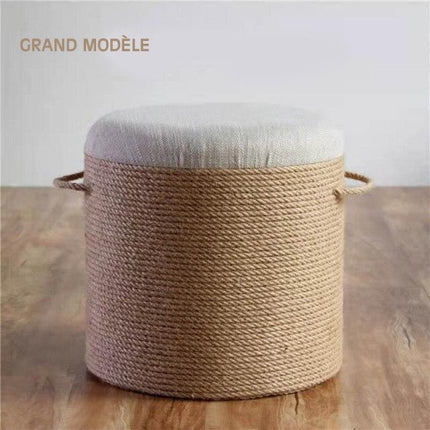 Pouf Plat Osier C