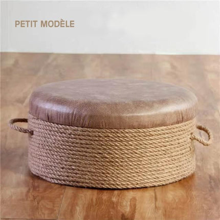 Pouf Plat Osier D