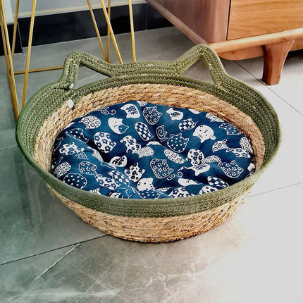 Panier En Osier À Chat Avec Matelas / Petit