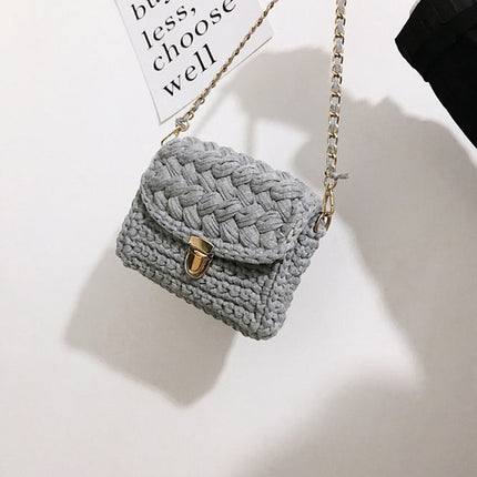 Sac Osier Bandoulière Automne Gris En