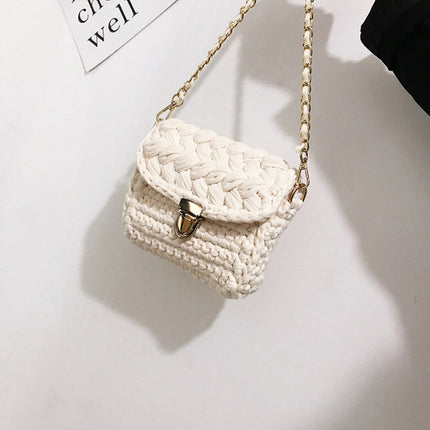 Sac Osier Bandoulière Automne Beige En
