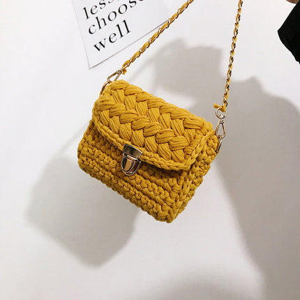 Sac Osier Bandoulière Automne Moutarde En