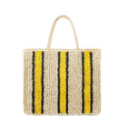 Sac De Plage Osier Bicolore Jaune En