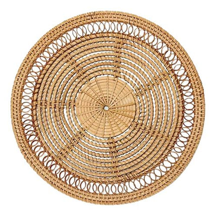 Assiette Murale Osier Jaune Petite