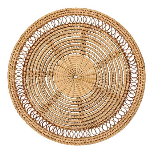 Assiette Murale Osier Jaune Petite