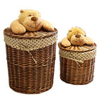 Panier À Linge En Osier Pour Bébé Petit / Chocolat