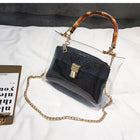 Sac Bambou Transparent Noir / 21Cm X 13Cm 7Cm