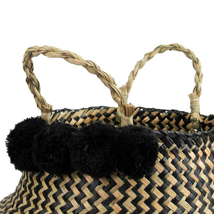 Panier Osier Rond Noir Rond Osier