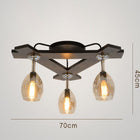 Plafonnier Bambou Forestier 3 Lampes A Luminaire