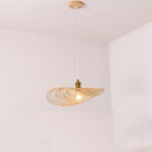 Lustre Bambou Rotin Osier 1 Tête S: D50 X H39Cm Luminaire