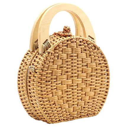 Sac Panier Osier Rond En