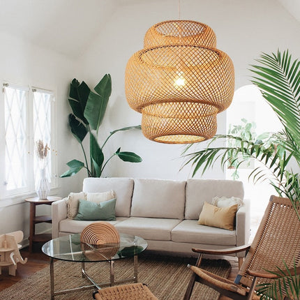 Suspension Bambou Rond Luminaire