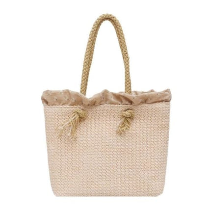 Sac Bandoulière Femme Paille Beige / ( 30 Cm < Max Longueur 50 )