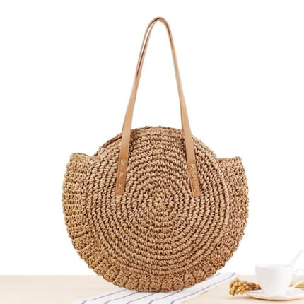 Sac Bandoulière En Paille Brun Sac Paille